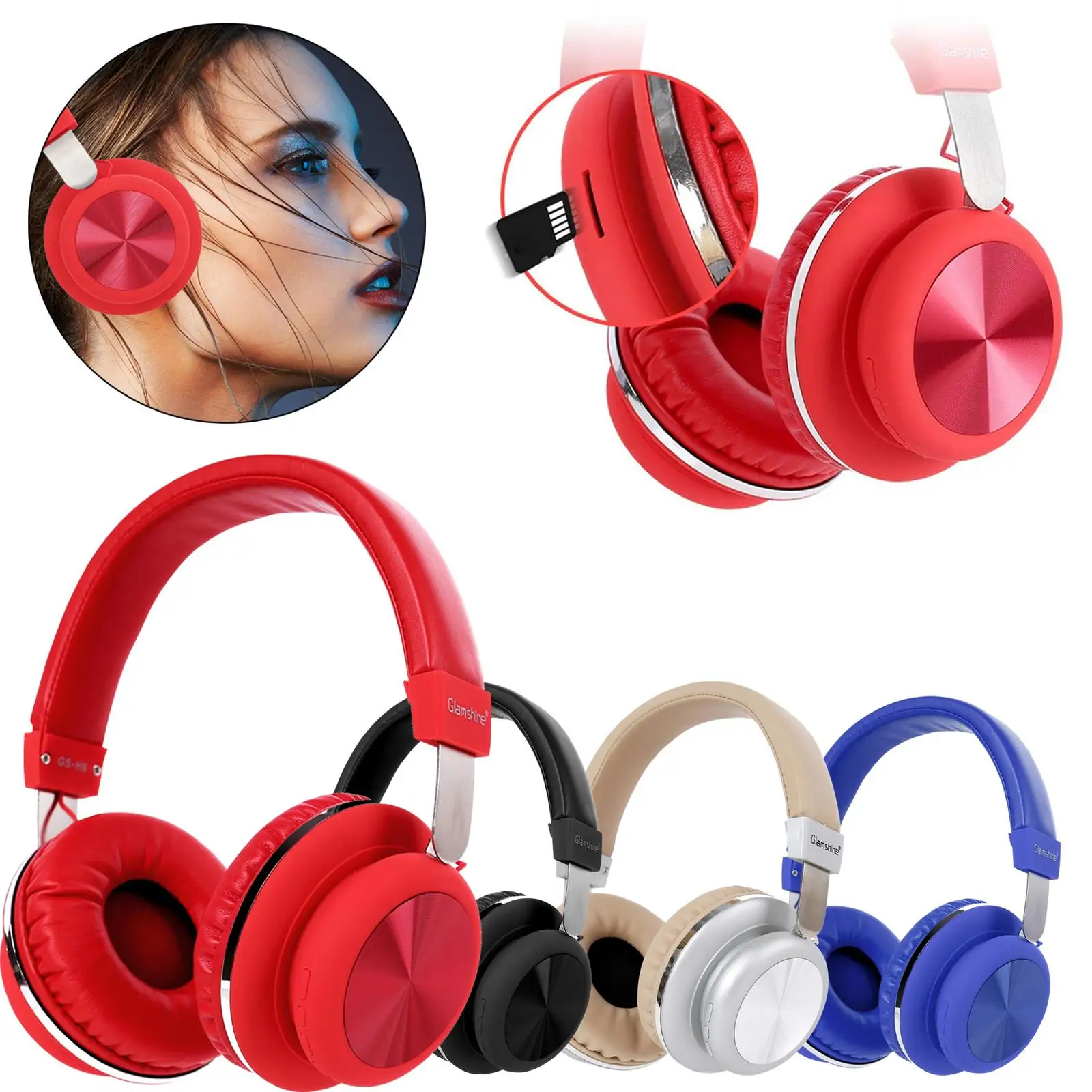 Шумоподавляющие стереонаушники Bluetooth наушники музыкальная гарнитура с