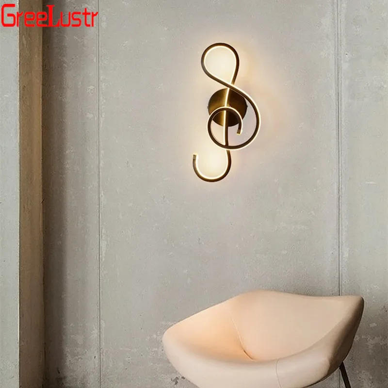 Современные акриловые настенные светильники минималистичный черный бра для