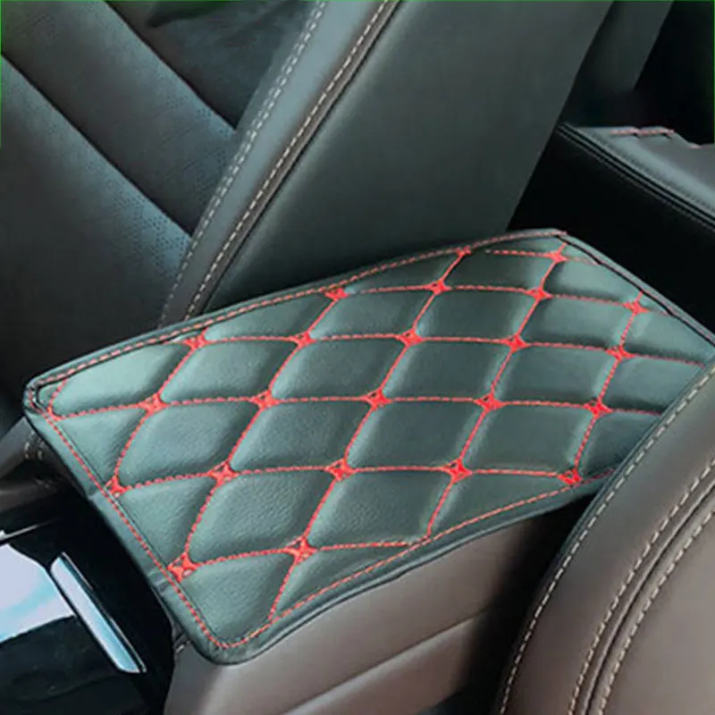 

Car Armrest Leather Pad Hand Cushion Waterproof Armrest Pillow Mat Protection Side Seat Armrest box cover Storage box cover