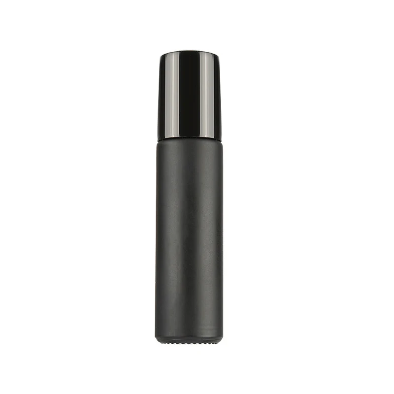 10PCS/lot 10ml Matte Black Glass Roller Perfume Bottle 10cc Roll-On Essential Oil Vail | Красота и здоровье