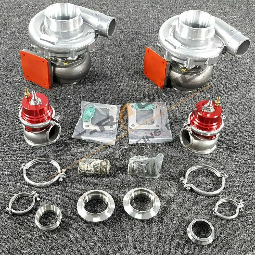 900hp 2x T4 3 0 vband turbo AR.81 + RED GTII wastegate 60 мм комплекты для LS1 LS2 LS6 LS7 LS9 LSX KIT| |