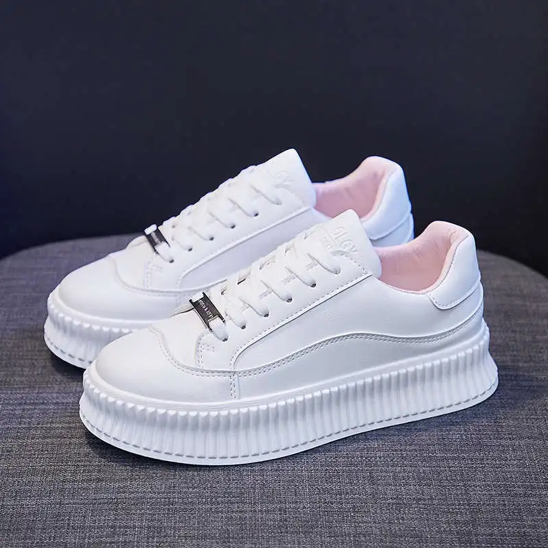 

Женские белые кроссовки, женская спортивная обувь, беговые кроссовки, женская спортивная обувь на платформе, Женская теннисная обувь 501D