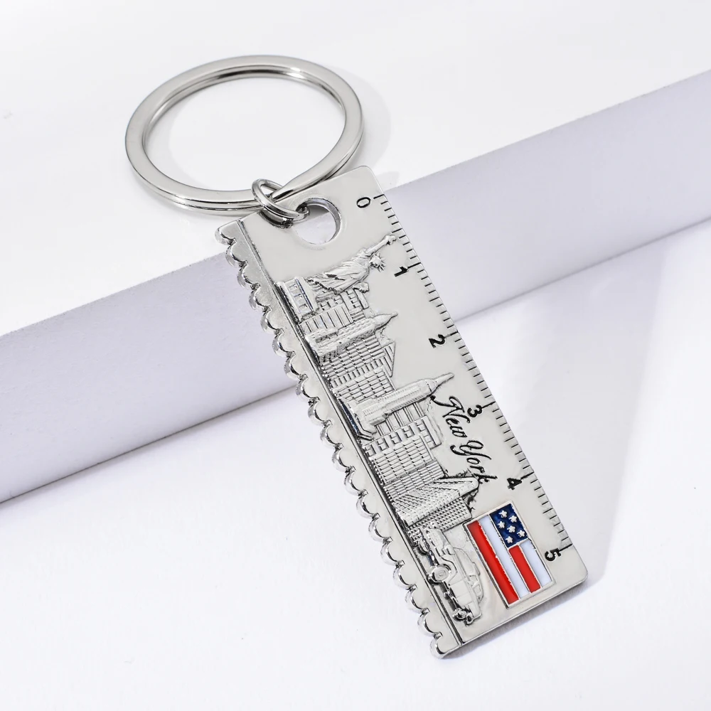 Нью Йорк строительный брелок с буквенным принтом из цинкового сплава ментальная
