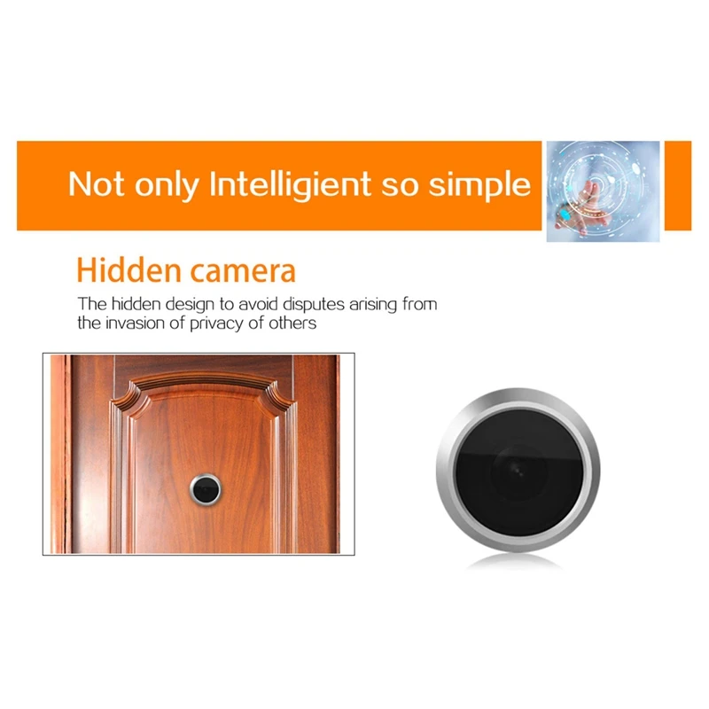 

C10 Doorbell Camera, Home Security Multifunctional 4.3-Inch High-Definition Display Cat'S Eye Door Surveillance Camera