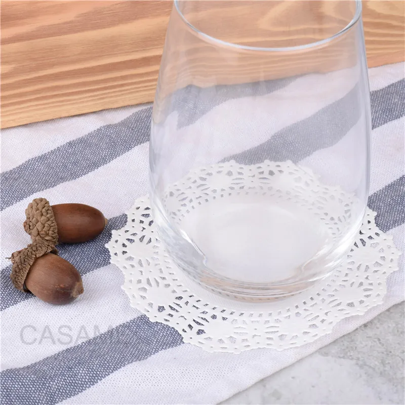 250 шт. белые круглые бумажные кружевные салфетки Кружевная салфетка для торта