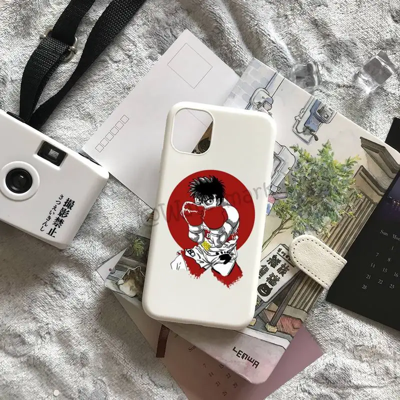Чехол для телефона с аниме-мангой Hajime No Ippo IPhone 13 12 11 Pro Max Mini Xs X Xr 6 6s 7 8 Plus Белый ярких