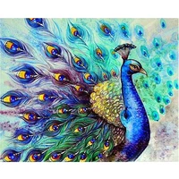 5d diy diamond painting blue peacock bird cross stitch kit embroidery mosaic art picture of rhinestones home decor bm134