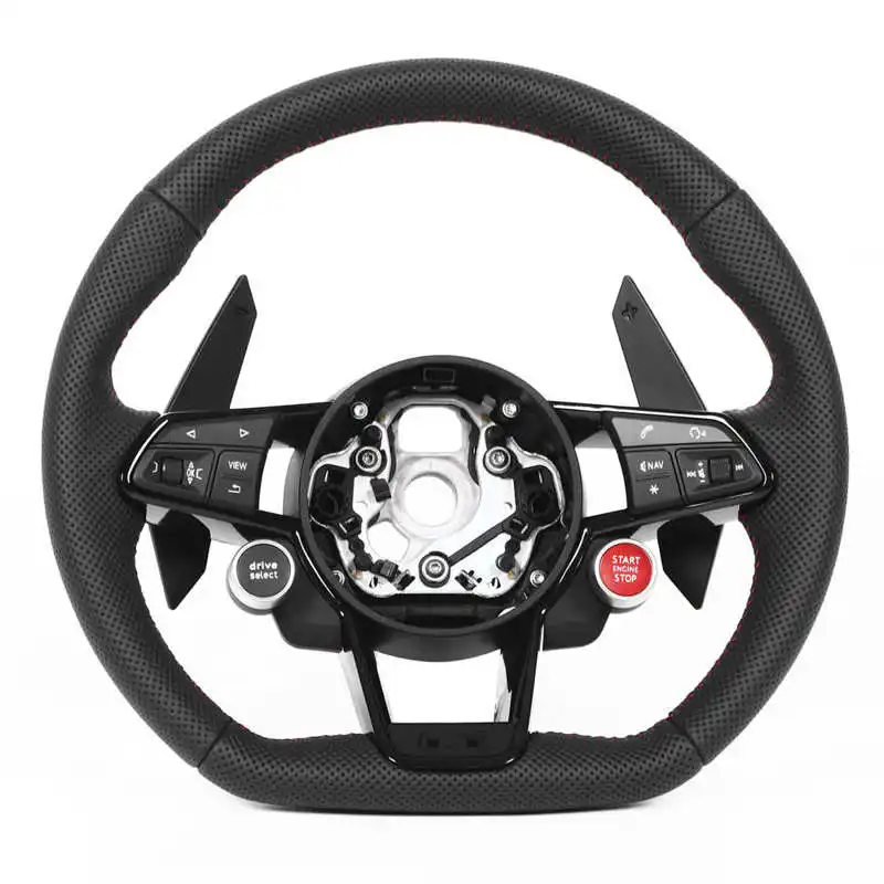 

Upgrades To New Style Full Nappa Perforated Steering Wheel Replacement for Audi RS3 RS4 RS5 RS6 RS7 TT R8 2010-2021