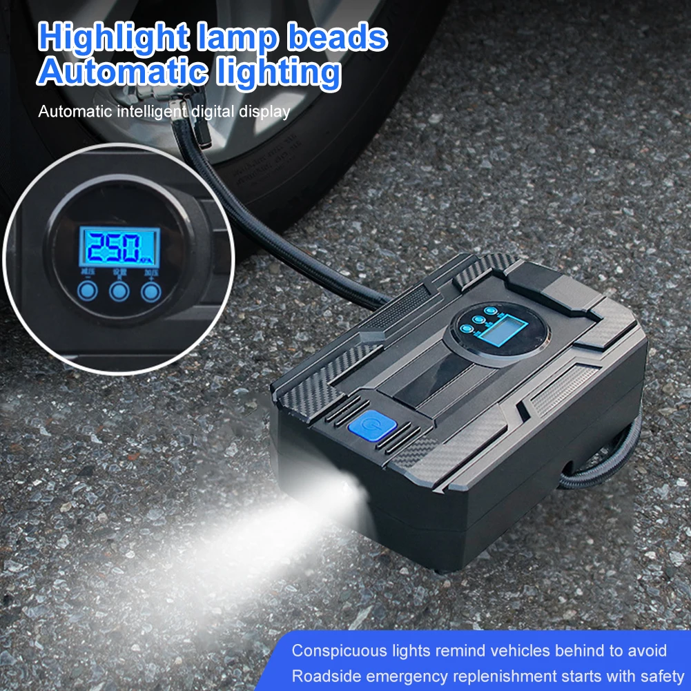 Автомобильный Компрессор AC/DC 12V цифровой шинный насос воздушный 150 PSI Авто для