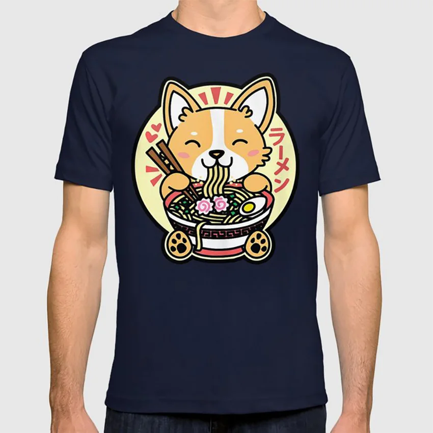 Kawaii Ramen Милая аниме собака корги японская лапша футболка kawaii ramen милый питомец