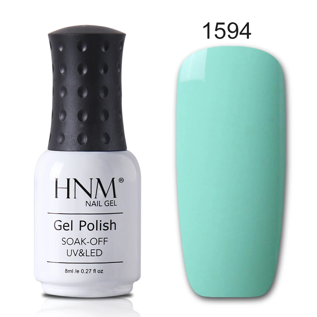 light color 1594 HNM 8 мл серый фиолетовый серия цвет уф-гель для ногтей светодиодный лампа гель-лак замачиваемый гибридный лак краска штамповка топ основа лак - Цвет: light color 1594