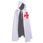 Хэллоуин мужские крестоносые белые взрослые темплар Рыцарь Косплей без рукавов куртка накидка, пояс