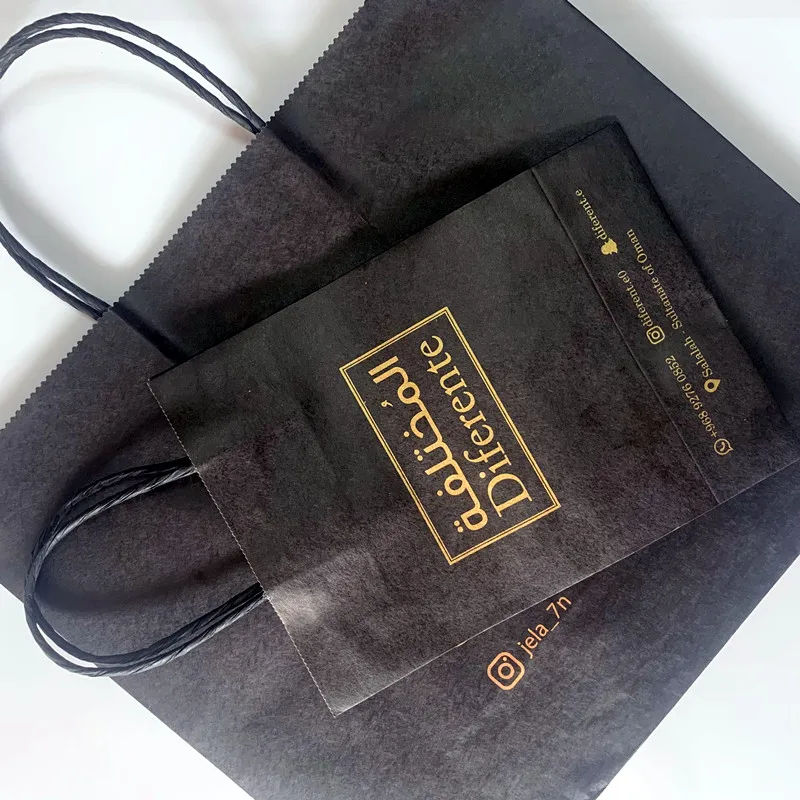 100 шт. бумажные пакеты с логотипом под заказ | Дом и сад