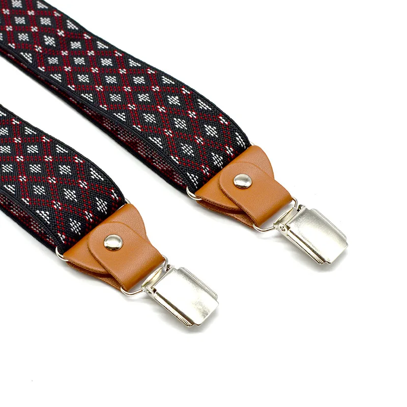 Ремень с подтяжками тянущиеся штаны клипсой эластичные Широкие 3 зажима брюки