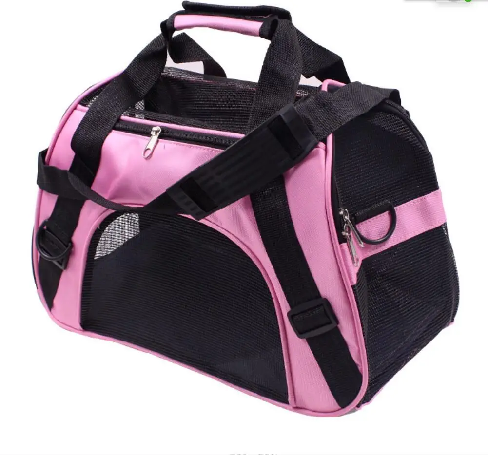 

Женская сетчатая воздухопроницаемая Сумка-переноска для маленьких собак, складная сумка для кошек, дорожная сумка для перевозки домашних ж...