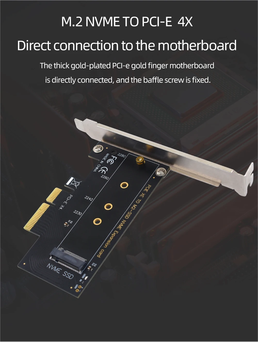 Плата адаптера TISHRIC с одним портом M2 NVME на PCIE 4X плата XE SSD универсальная расширения