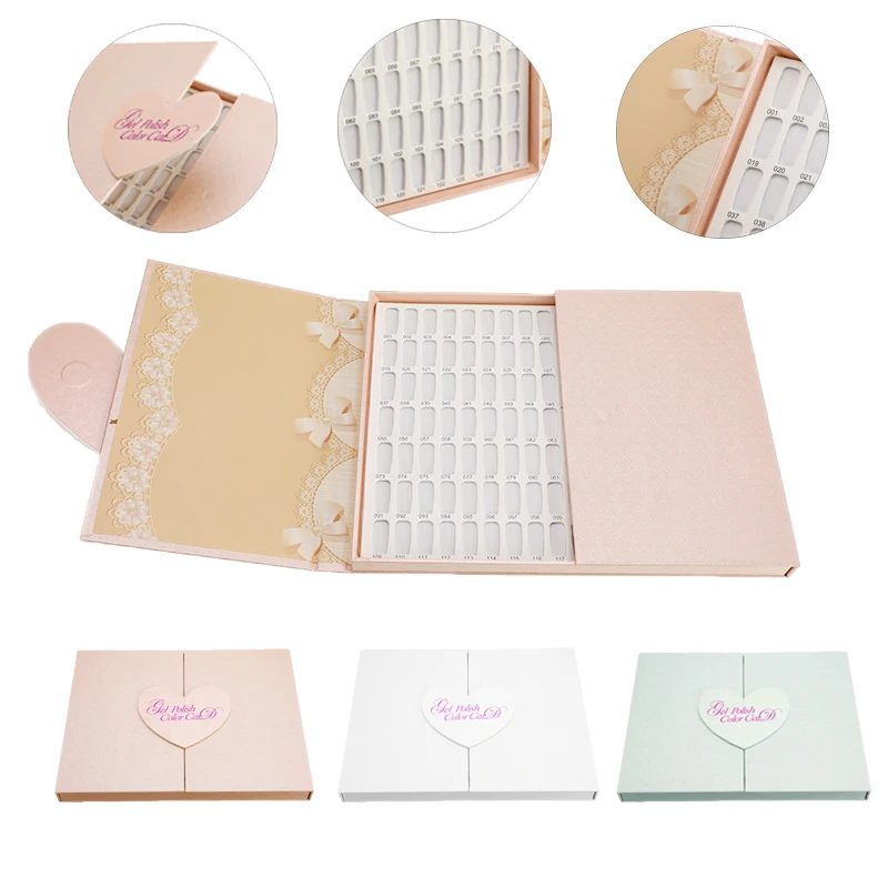 126 цветов дисплей для ногтей книжка лака доска маникюра карточная палитра