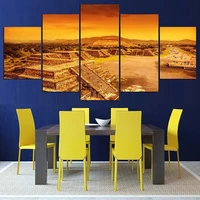 5 pieces wall art canvas painting pyramid landscape poster modular home decoration pictures modern living room framework