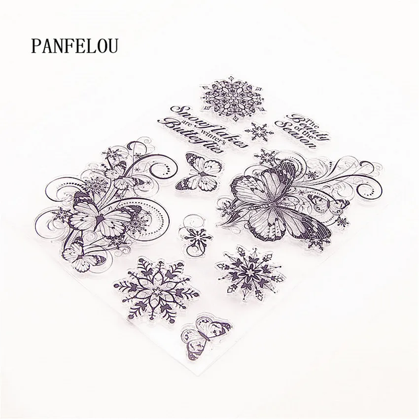 PANFELOU 15 5x20 Пасхальная бабочка Снежинка Прозрачная силиконовая резина прозрачные