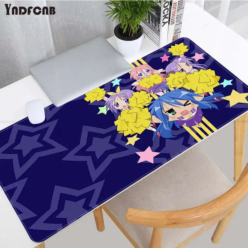 

Lucky Star Izumi Konata girl Rubber Mouse Durable Desktop Mousepad Size for large Edge Locking Speed Version Game Keyboard Pad