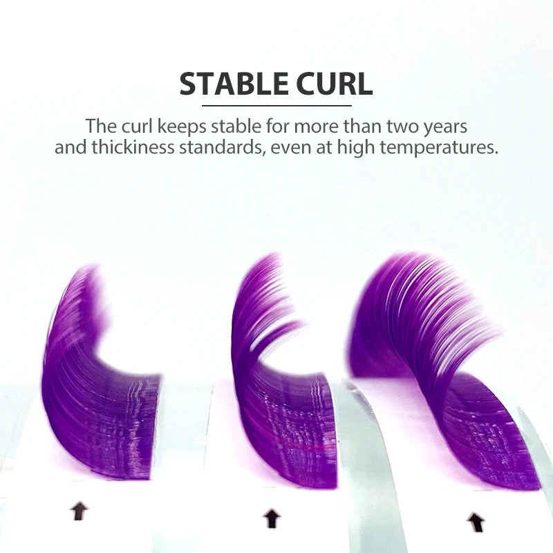 Ресницы для наращивания NATUHANA норковые красные розовые коричневые фиолетовые