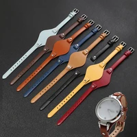 solft leather watch band for fossil watch es4119 3077 2830 3060 ladies genuine leather watch band small size 8mm