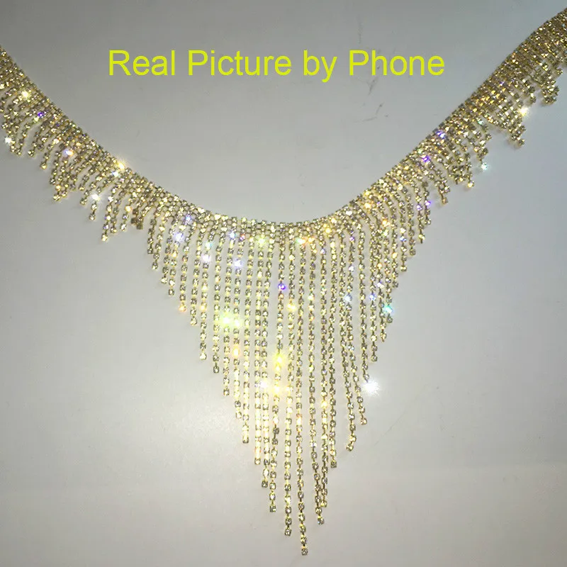 

2pcs Women Sexy Fringed Rhinestone Panties Fashion Crystal Waist Bikini Underwear Jewelry Bling Party Body Chain