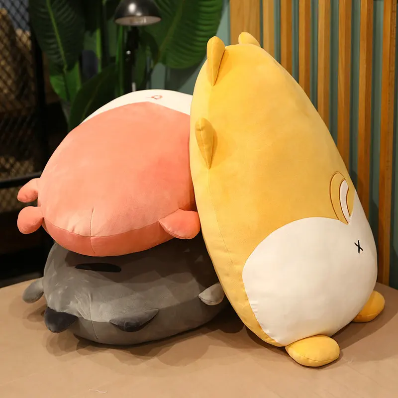 

50-90cm Lovely Dog Butt Dolls Pillows Kawaii Cotton Cat Plush Toys Stuffed Soft Kids Girls Decor Gift