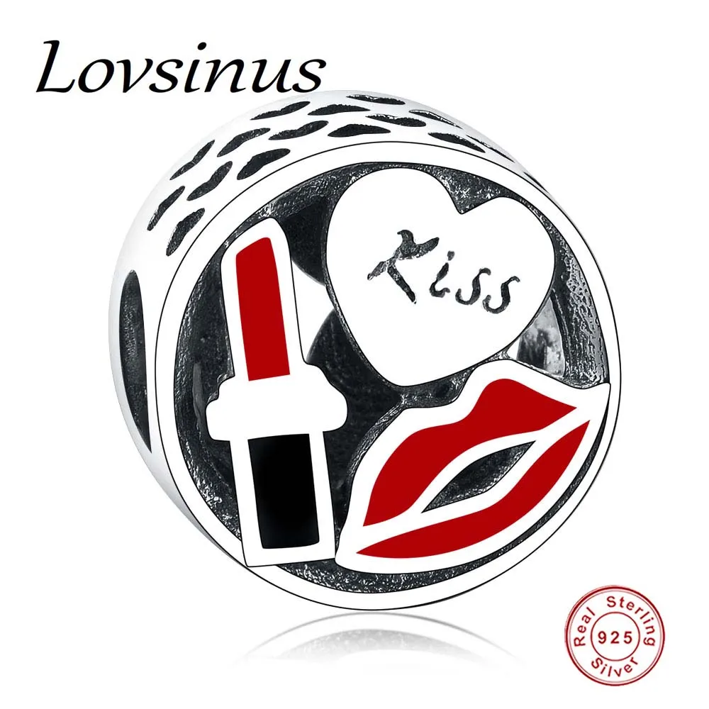 Женский браслет из серебра 925 пробы с подвеской губы | Украшения и аксессуары