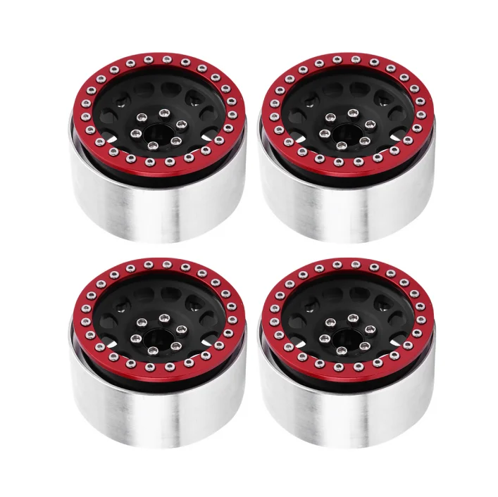 

4PCS Metal 1.9 Beadlock Wheel Rim 12-Spoke Wheel Hub for 1:10 RC Crawler Axial SCX10 II 90046 AXI03007 TRX-4 Tamiya MST