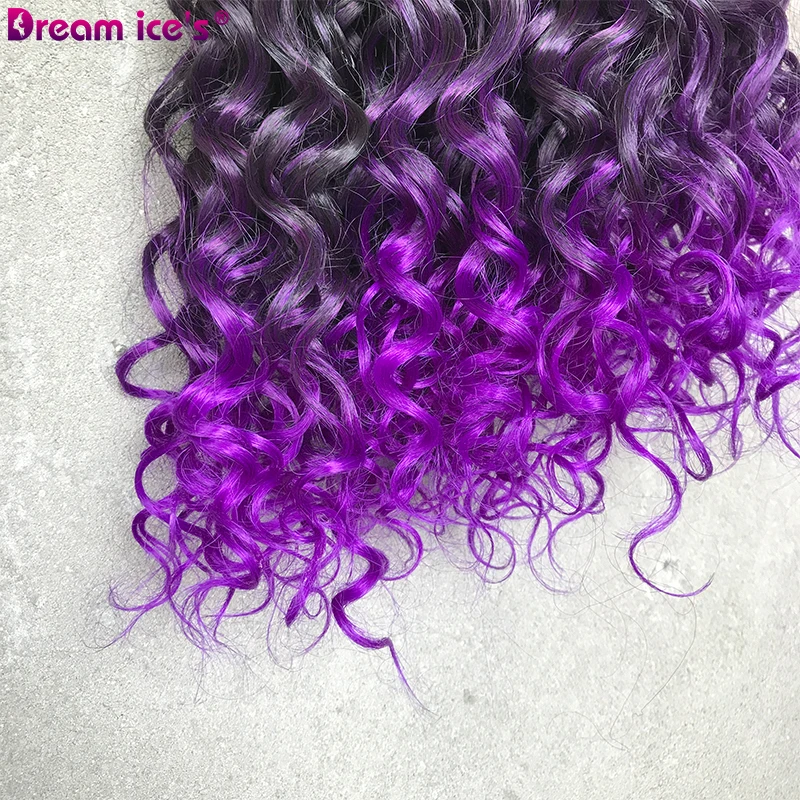

Synthetic Hair Bundles Afro Kinky Curly Hair Weaving 6Pcs/Lot Purple Red Color Weave Hair for Black Women Dream Ice