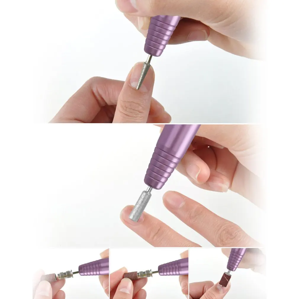 

Electric Manicure Pedicure Drill Kit Grinder Exfoliating Scrub Armor Removal And Polishing Suit Compact Usb Electric Nail File