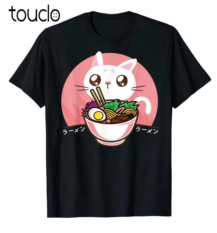 

New Kawaii Japanese Ramen Noodles Shirt Anime Cat Lover Gift T-Shirt Unisex S-5Xl