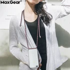 Прозрачные чехлы с веревкой через плечо для iPhone X, XR, XS, Max, 8, 7, 6 S, 6 S, Plus, ожерелье, шнур, висячий плечевой ремень, чехол для телефона