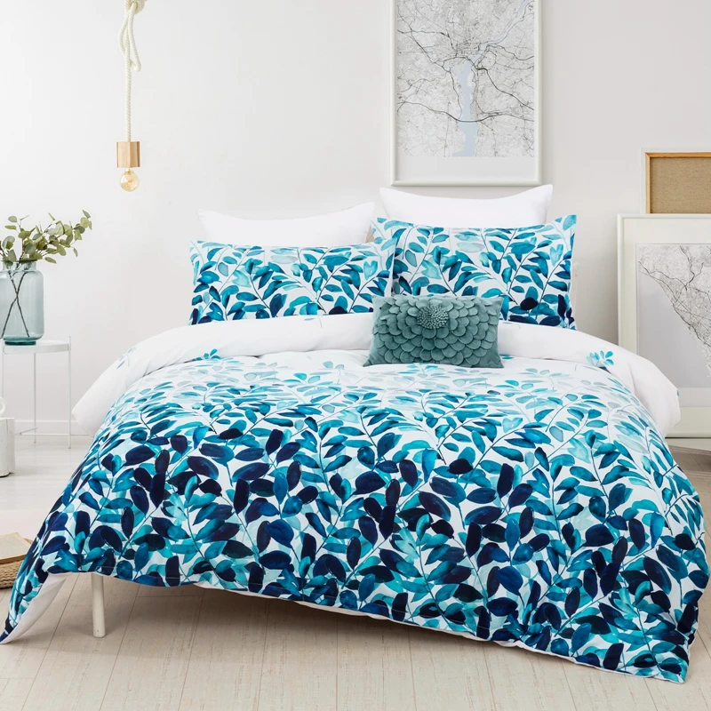 

Floral Bettwäsche Set Luxus Rosa Einzigen Doppelbett Kleidung Blätter Königin König Twin Bettbezug-set Für Erwachsene Mädchen Ha