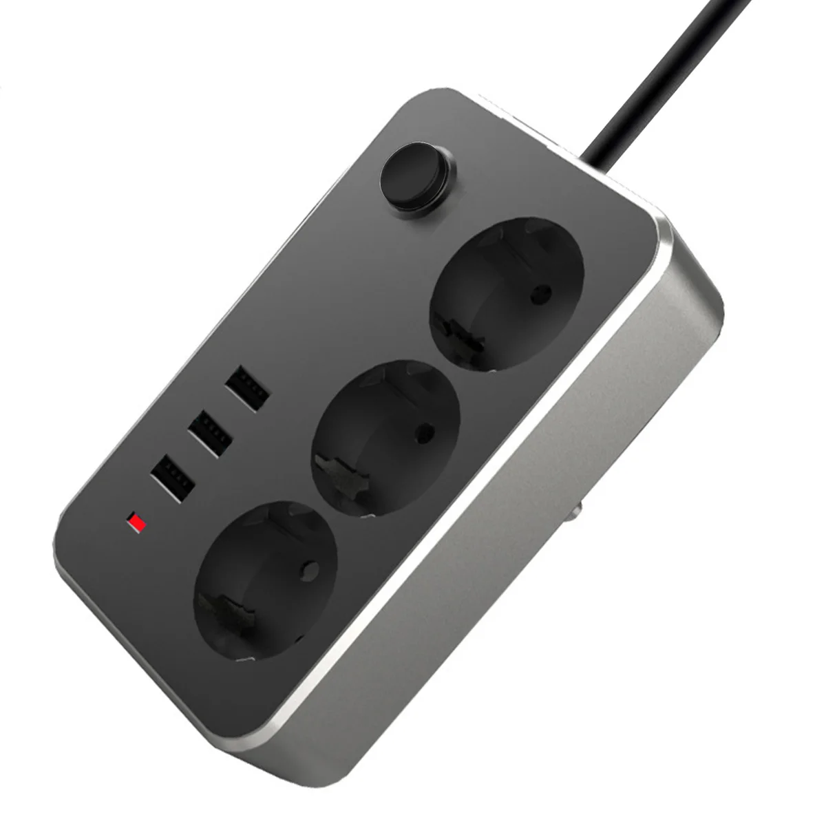 Удлинитель питания SOONHUA на 10 А с 3USB-портами и защитой от перенапряжения 2500 Вт 1 8 м |