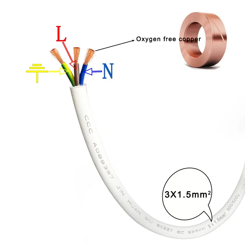 Штепсельная Вилка европейского стандарта Schuko с удлинительным шнуром кабель Pigtail