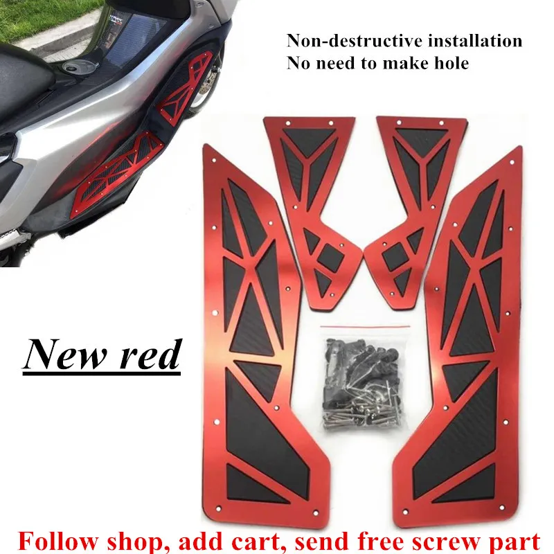 New red Модифицированная мотоциклетная подножка nmax, подножка для ног, подножка для yamaha nmax155 nmax - Цвет: New red