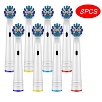 8pcslot replacement toothbrush heads for braun oral b electric toothbrush heads for oralb precision clean toothbrush brush head