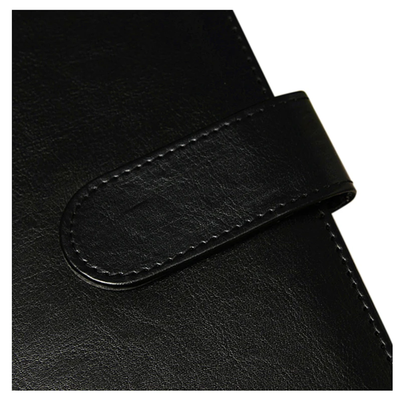 

A4 Zipped Conference Folder Business Faux Leather Document Organiser Portfolio Black