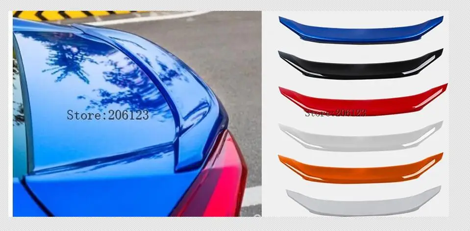 Краска ABS автомобильный спойлер для заднего крыла багажника Honda Civic 2016 2017 2018 |