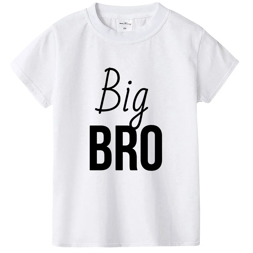 

Футболка для малышей Big Bro Sis Lil Bro Lil Sis, Детские футболки, подарок для малыша, летняя семейная футболка с коротким рукавом, подходит для брата и...