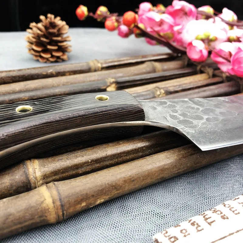 

High Carbon Steel Sharp Boning Knife Forging Kitchen Knife Chef Knife With PU Sheath Cleaver Wood Handle Butcher Knife