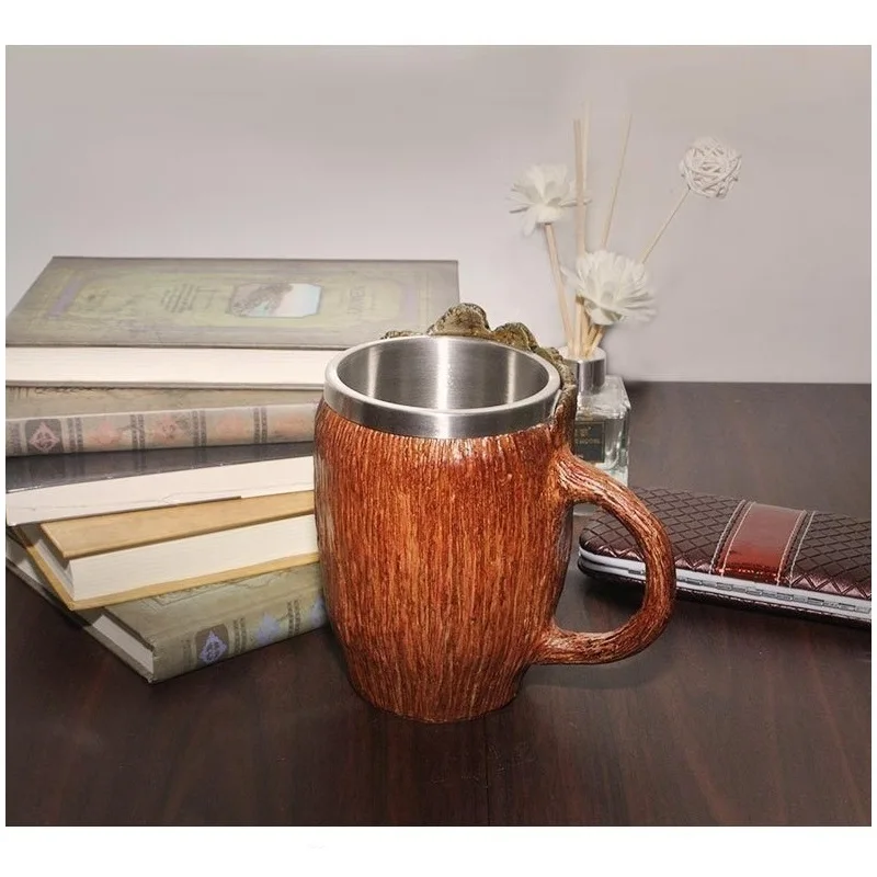 Кофейная чашка Groot, подарки, чашка из нержавеющей стали, креативная мультяшная пивная кружка, Детская Милая модельная чашка