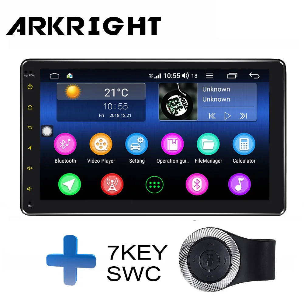 HU-SWC ARKRIGHT " 2 din ips Android 8,1 автомобильный dvd-плеер Android Автомагнитола 4+ 64 Гб DSP поддержка 4G sim-карта Восьмиядерный Carplay gps - Цвет: HU-SWC