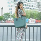 Классическая сумка Ambag Obag O, стильная большая сумка сделай сам с застежкой-молнией, холщовая внутренняя красочная Длинная женская сумка из ЭВА и силикона