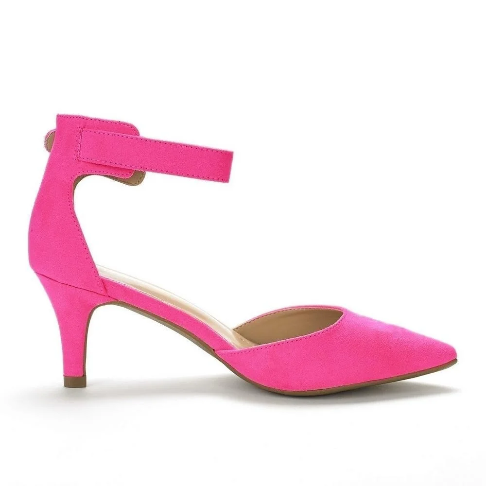 Туфли лодочки женские на толстом каблуке замшевые Босоножки с открытым носком