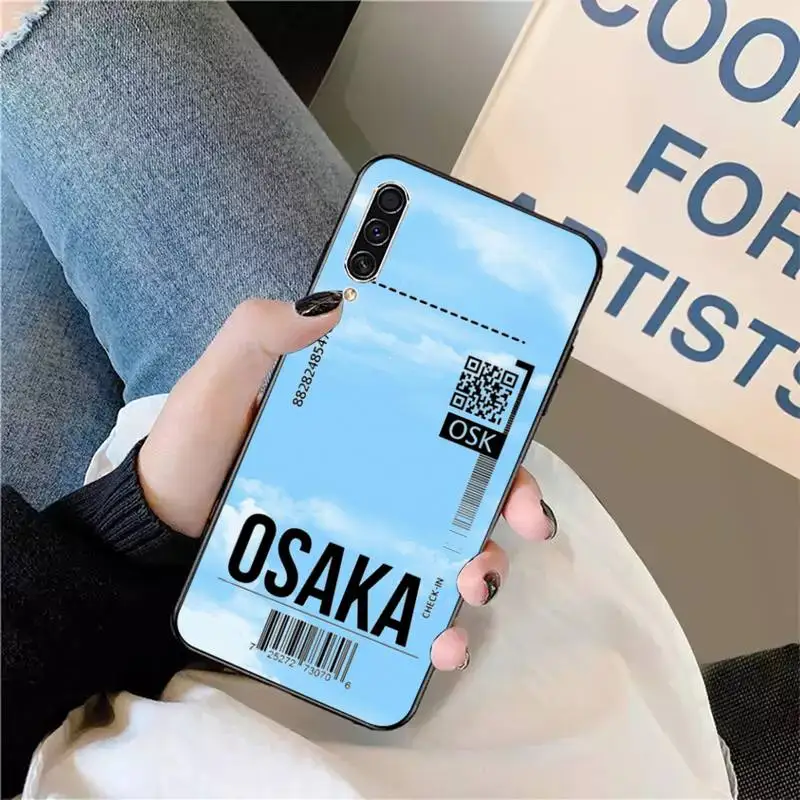 

Clouds Sky air Ticket Phone Case For Samsung galaxy S 9 10 20 A 10 21 30 31 40 50 51 71 s note 20 j 4 2018 plus