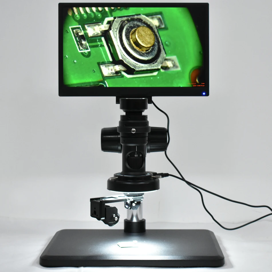 Full HD 1080P 11.6&quot IPS Integrated Display Camera HDMI-compatible 2D 3D Video Inspection Microscope with Measurement Magnifier |