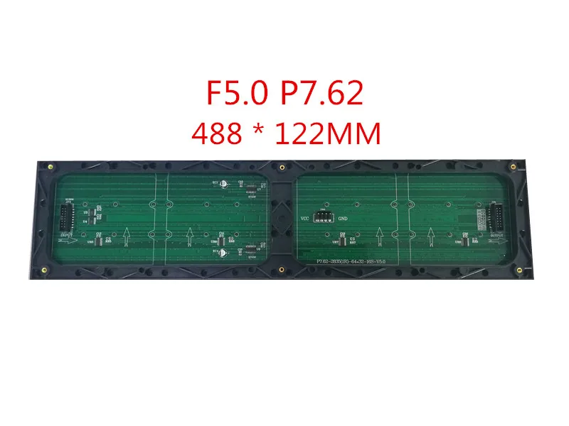 F5.0 P7.62 64*16 точек 488*122 мм SMD внутренние красные цветные светодиодные модули дисплея
